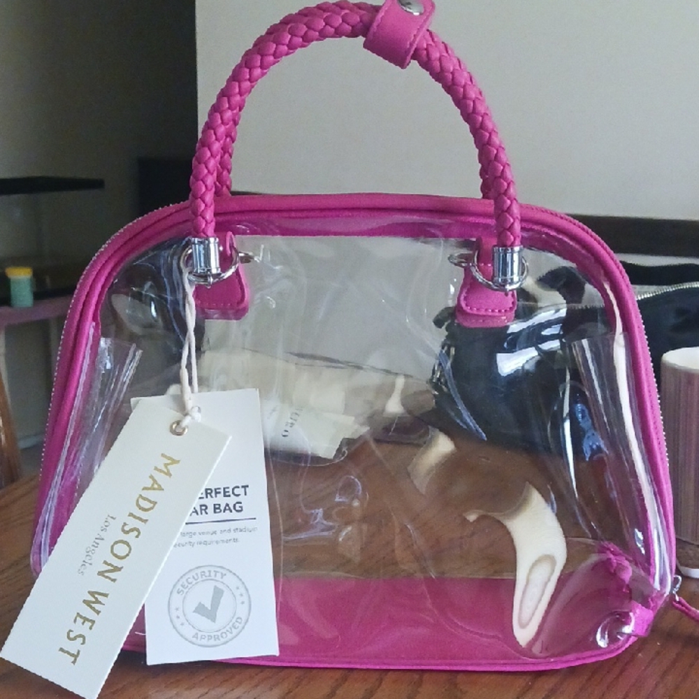 Madison West Pink Clear Bag